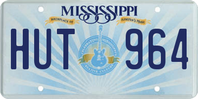 MS license plate HUT964