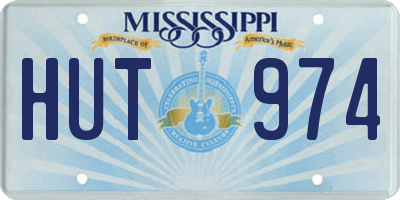 MS license plate HUT974