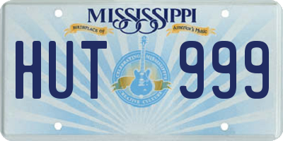 MS license plate HUT999
