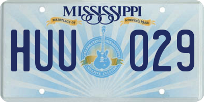 MS license plate HUU029