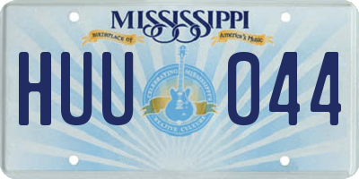 MS license plate HUU044