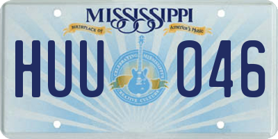 MS license plate HUU046