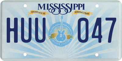 MS license plate HUU047
