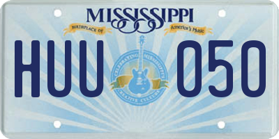 MS license plate HUU050