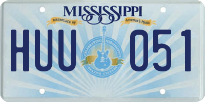 MS license plate HUU051