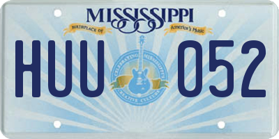 MS license plate HUU052