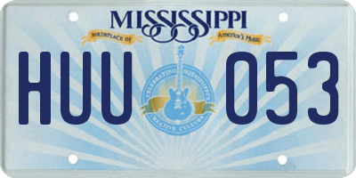 MS license plate HUU053