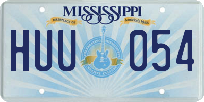 MS license plate HUU054