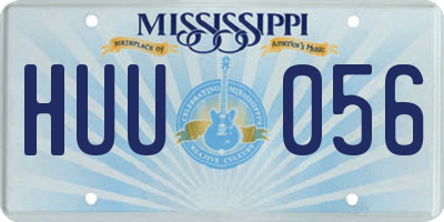 MS license plate HUU056
