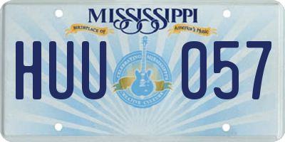 MS license plate HUU057