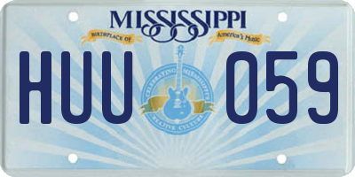 MS license plate HUU059