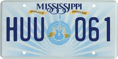 MS license plate HUU061