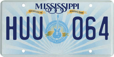 MS license plate HUU064