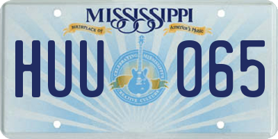 MS license plate HUU065