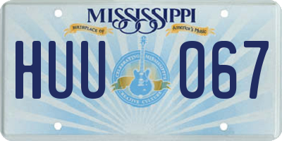 MS license plate HUU067