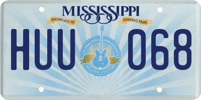 MS license plate HUU068
