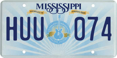 MS license plate HUU074