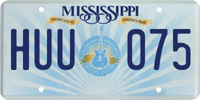 MS license plate HUU075