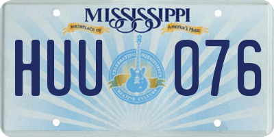 MS license plate HUU076