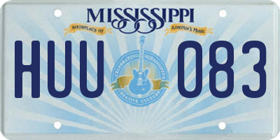MS license plate HUU083