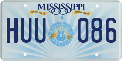 MS license plate HUU086