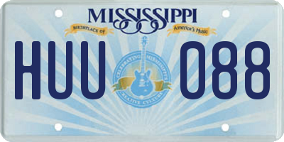 MS license plate HUU088