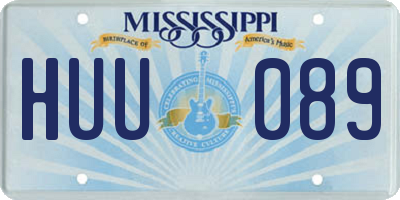 MS license plate HUU089