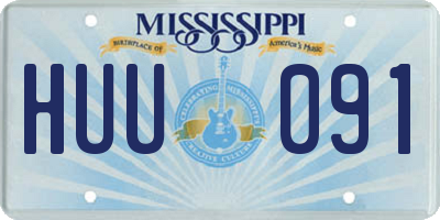 MS license plate HUU091