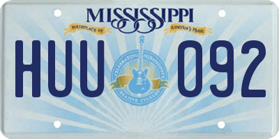 MS license plate HUU092