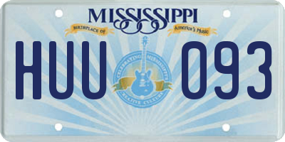 MS license plate HUU093