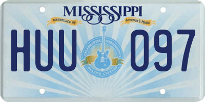 MS license plate HUU097