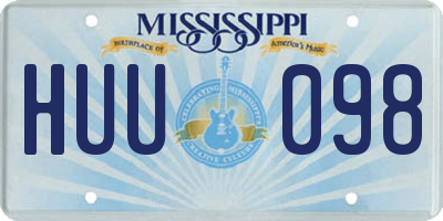 MS license plate HUU098