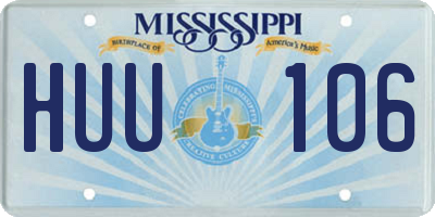 MS license plate HUU106