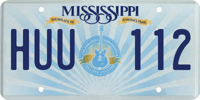 MS license plate HUU112
