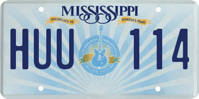 MS license plate HUU114