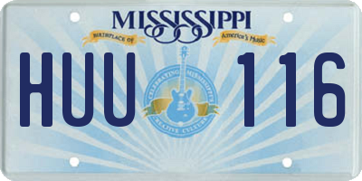 MS license plate HUU116
