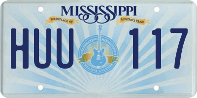 MS license plate HUU117