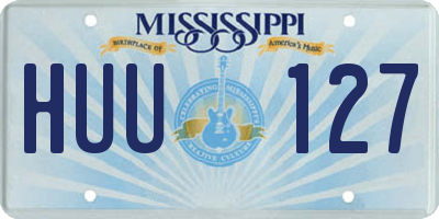 MS license plate HUU127