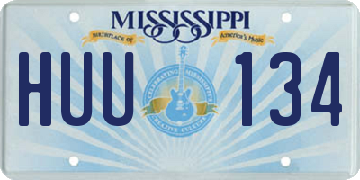 MS license plate HUU134