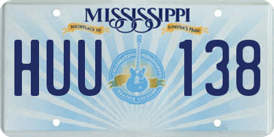 MS license plate HUU138