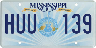 MS license plate HUU139