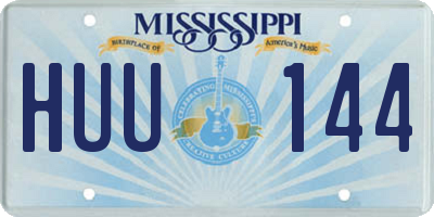 MS license plate HUU144