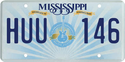 MS license plate HUU146