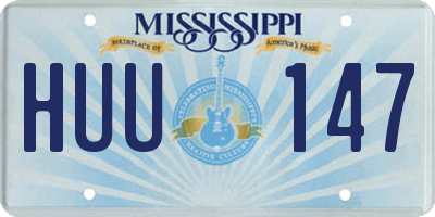 MS license plate HUU147