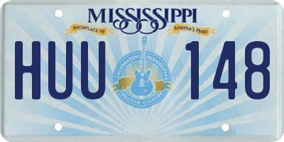 MS license plate HUU148