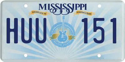 MS license plate HUU151