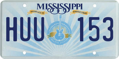 MS license plate HUU153