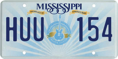MS license plate HUU154