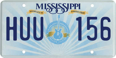 MS license plate HUU156