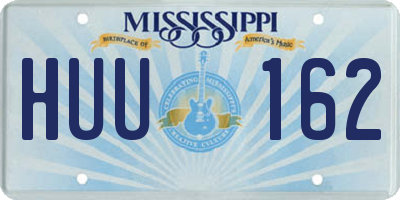 MS license plate HUU162